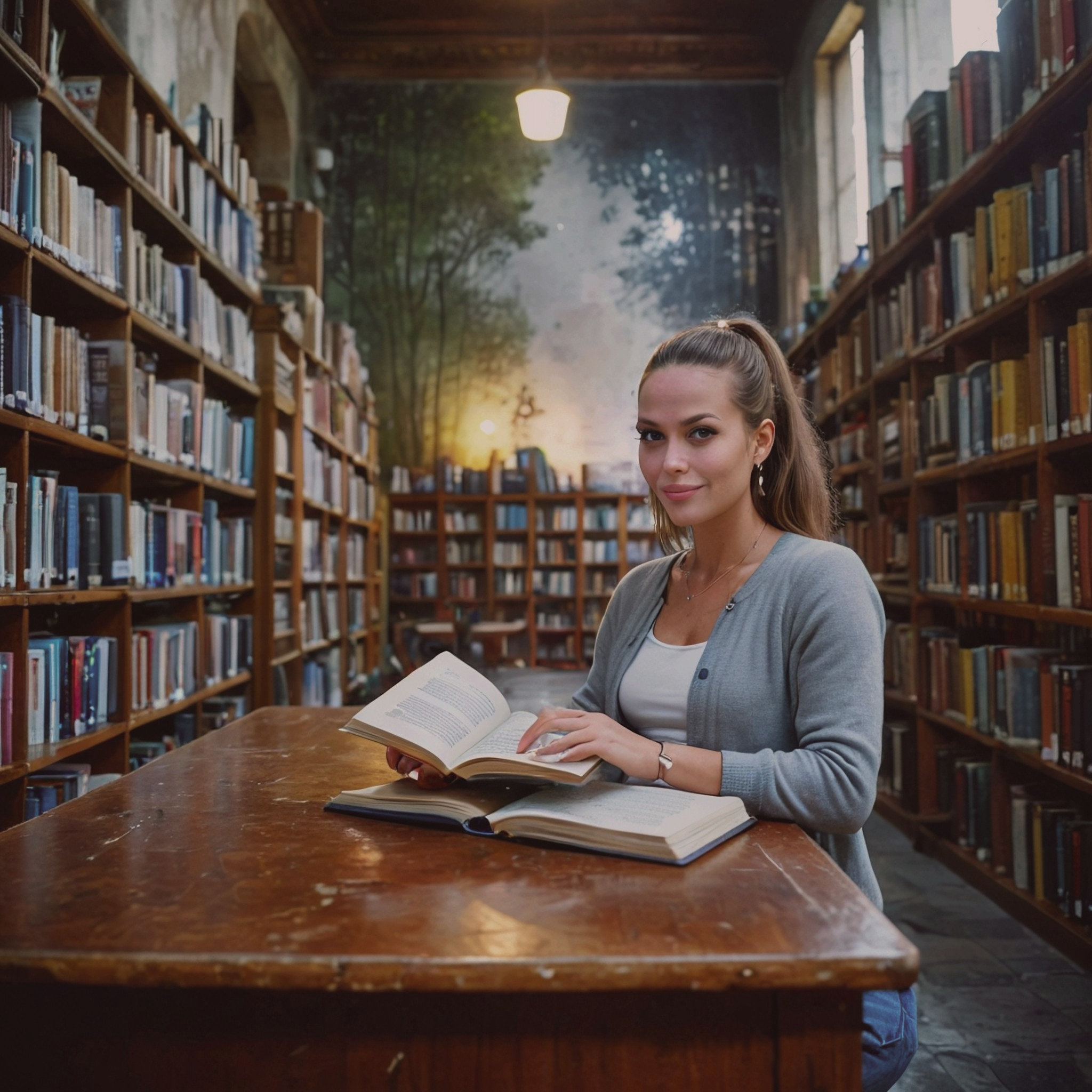 Nina i biblioteket